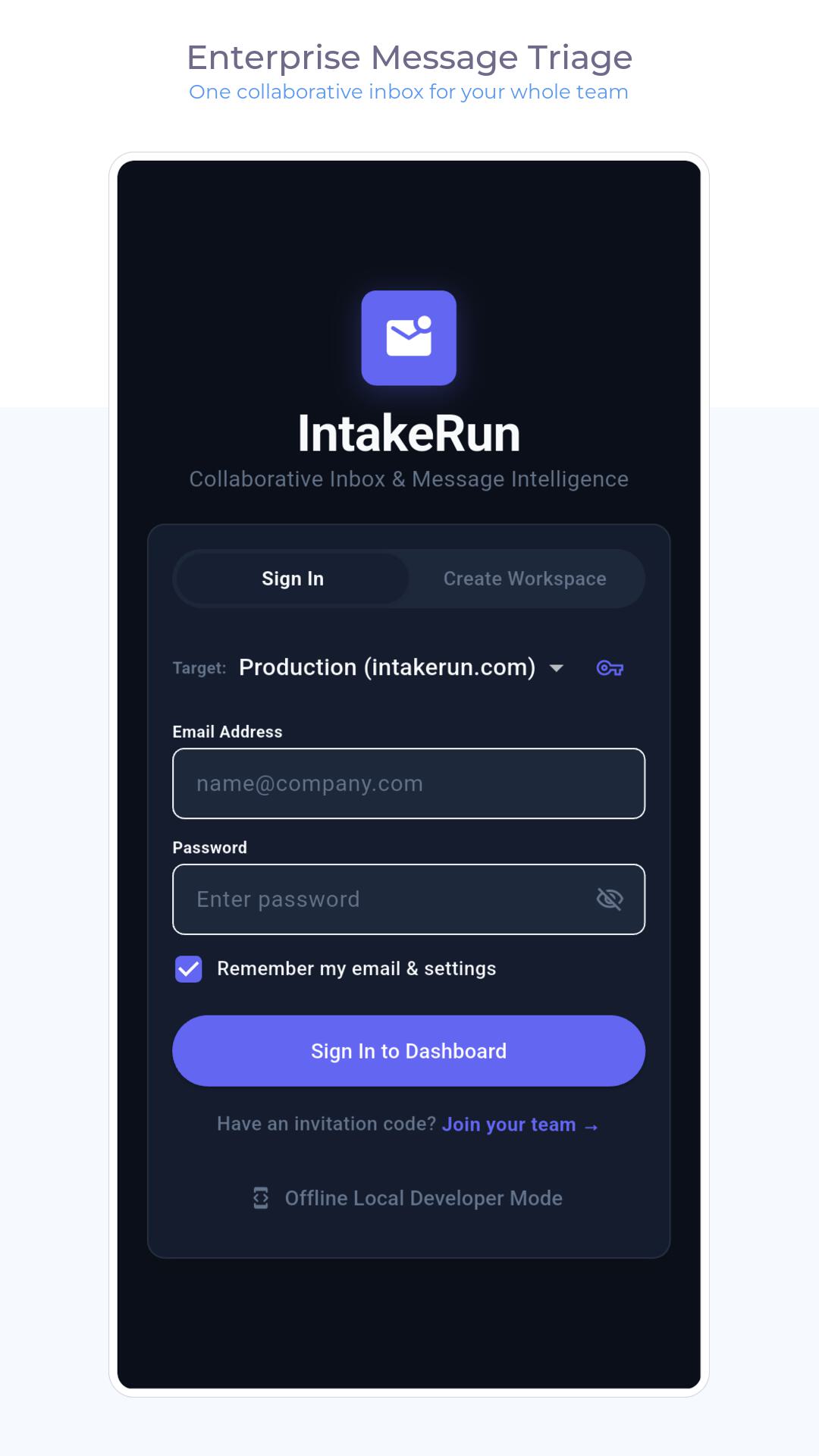 Login Screen