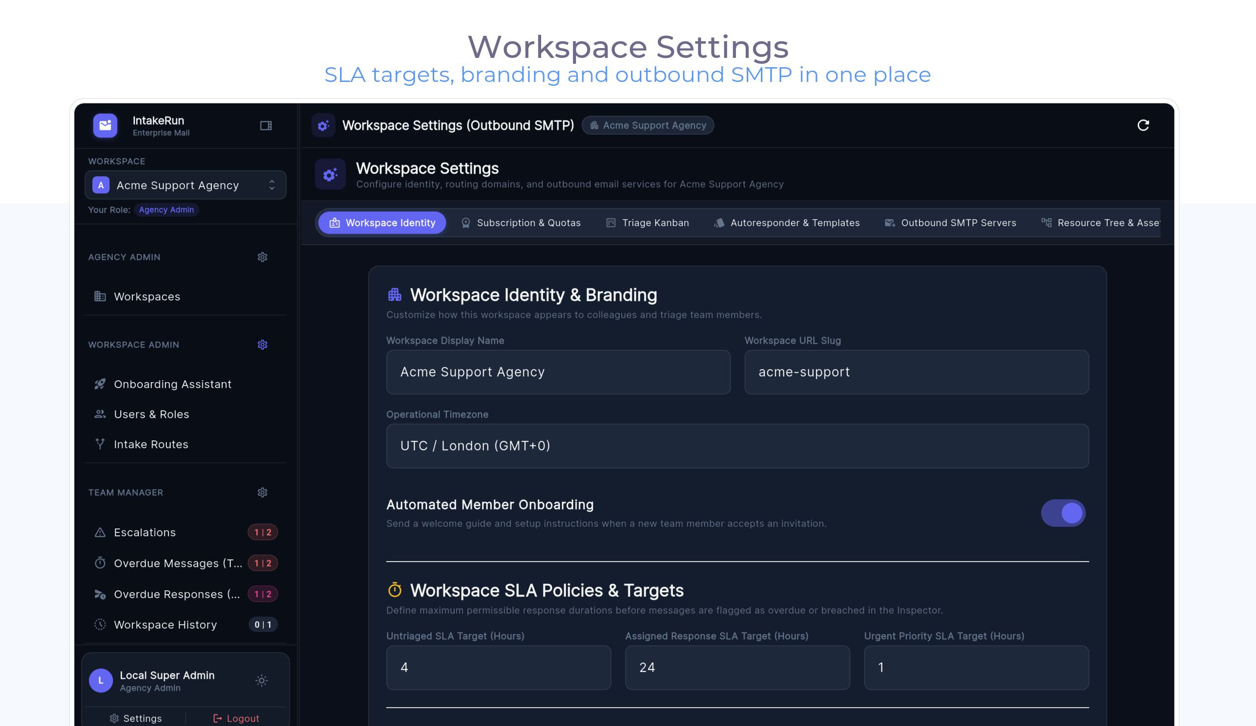 Workspace Settings