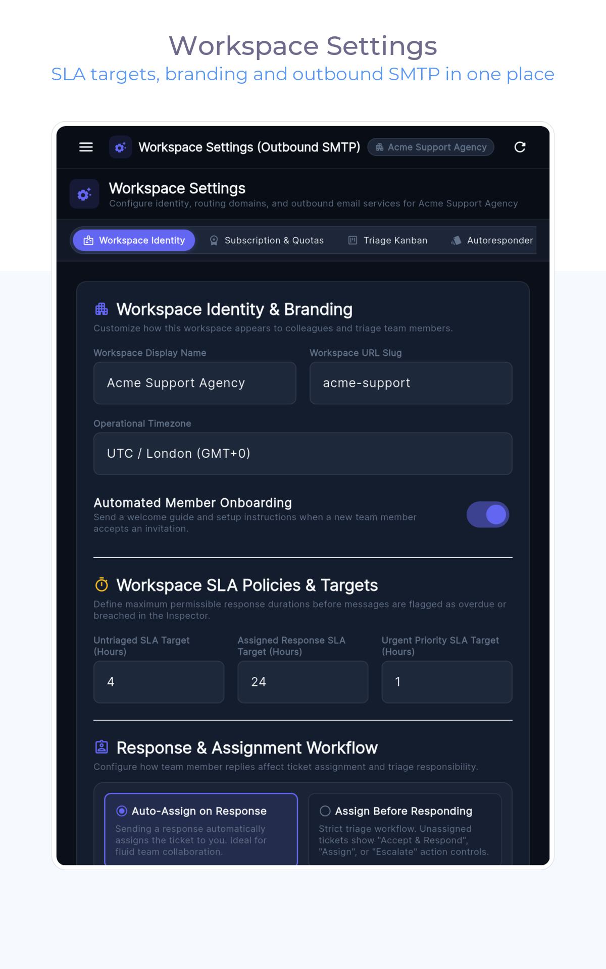 Workspace Settings