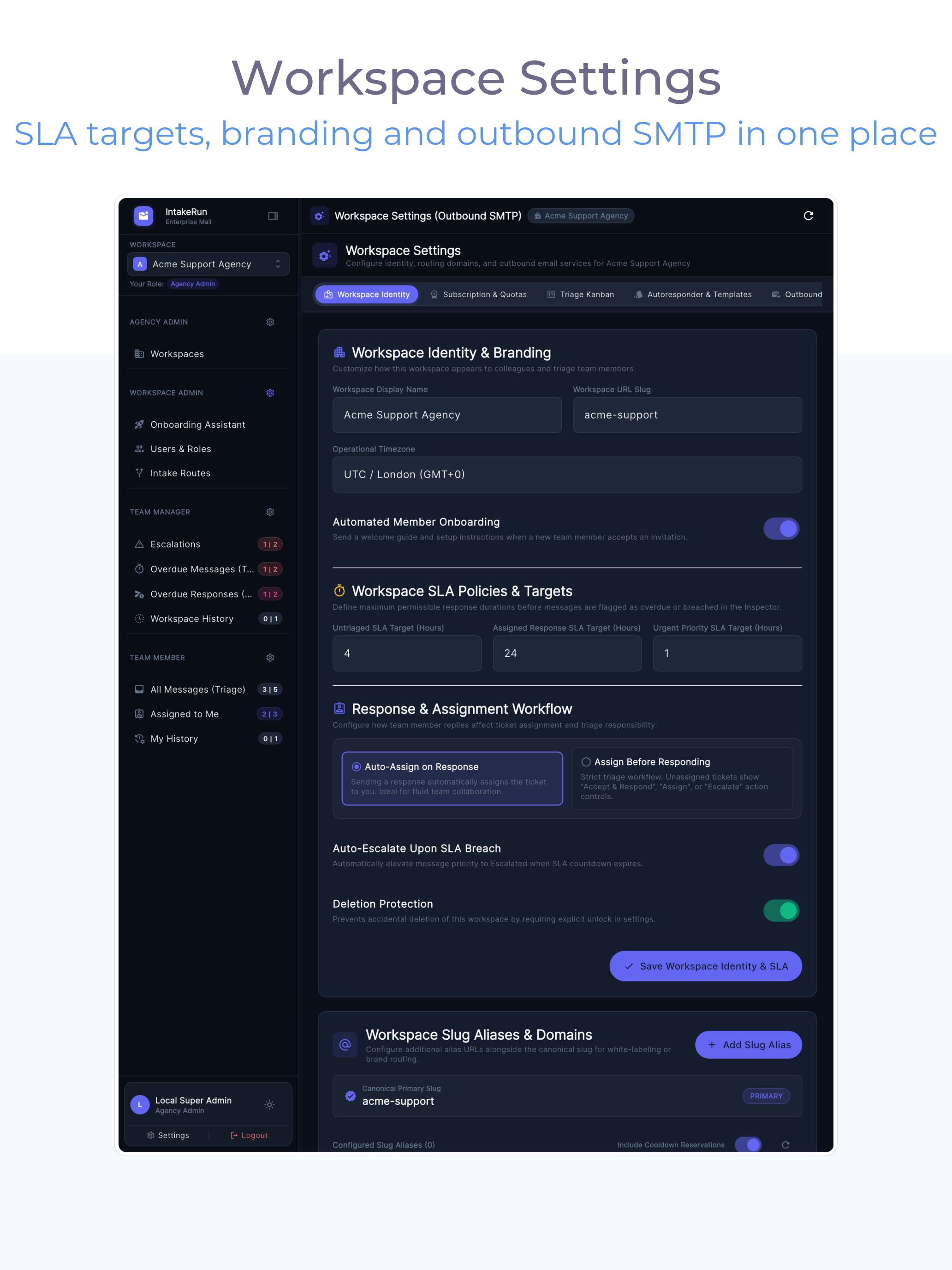 Workspace Settings