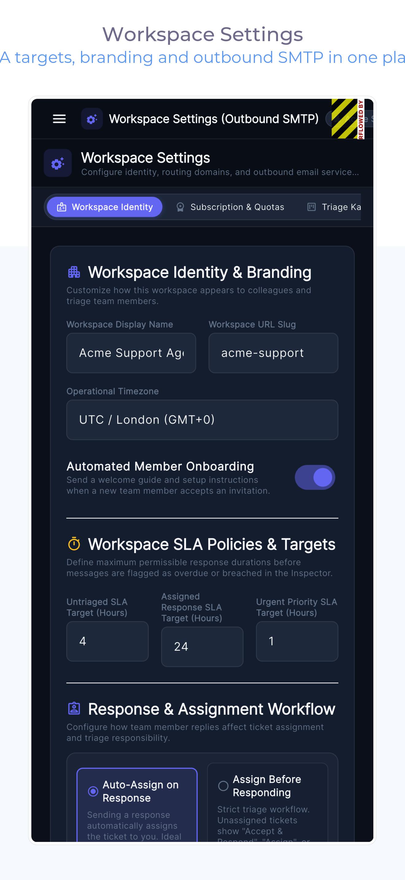 Workspace Settings