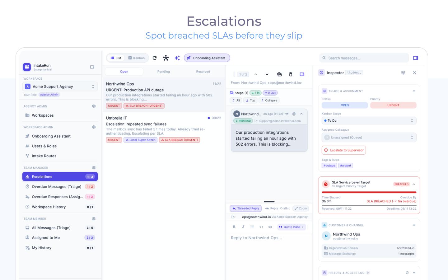 Escalations