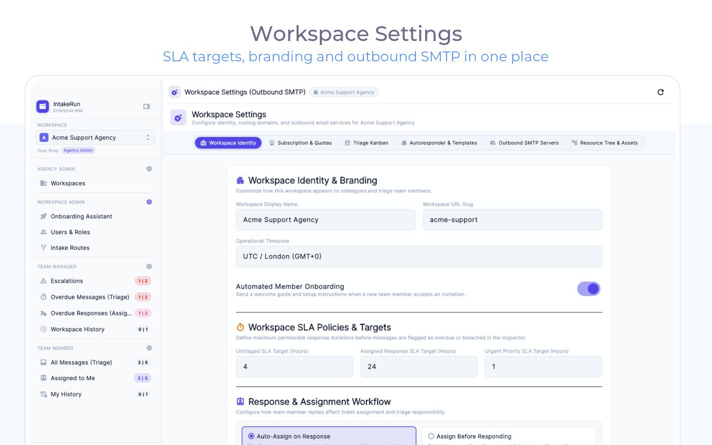 Workspace Settings
